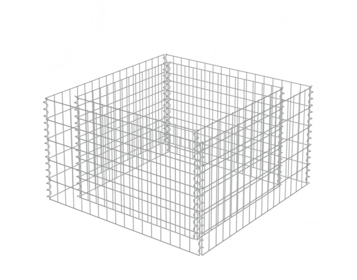 Sonata Габион плантер, поцинкована стомана, 90x90x50 cм - Sonata Габион плантер, поцинкована стомана, 90x90x50 cм -