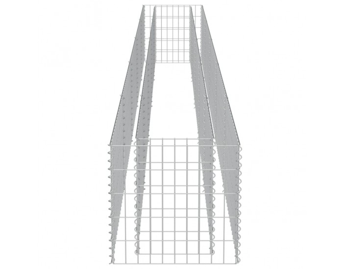 Sonata Габион плантер, поцинкована стомана, 450x50x50 cм -