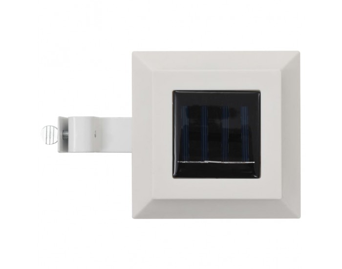 Sonata Градински соларни лампи, 6 бр, LED, квадратни, 12 см, бели -