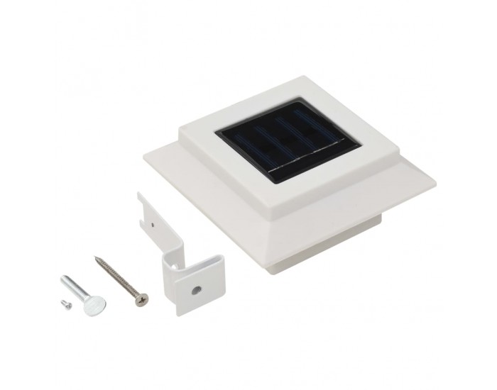 Sonata Градински соларни лампи, 6 бр, LED, квадратни, 12 см, бели -