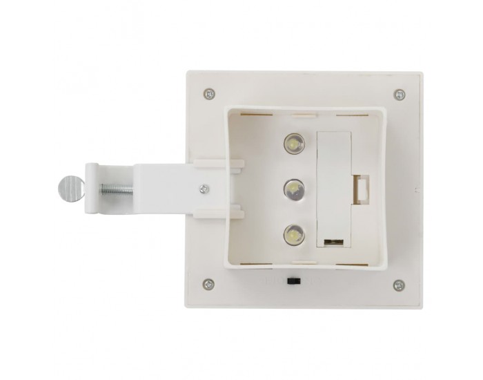 Sonata Градински соларни лампи, 6 бр, LED, квадратни, 12 см, бели -