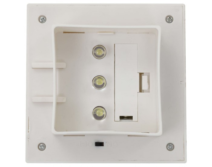 Sonata Градински соларни лампи, 6 бр, LED, квадратни, 12 см, бели -