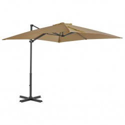 Sonata Градински чадър чупещо рамо с алуминиев прът 250x250 см таупе - Сенници и Чадъри