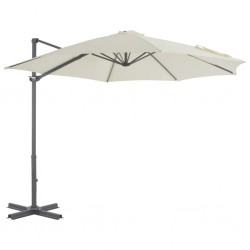 Sonata Градински чадър чупещо рамо с алуминиев прът 300 см пясъчен - Сенници и Чадъри