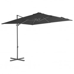 Sonata Градински чадър чупещо рамо стоманен прът 250x250 см антрацит - Сенници и Чадъри