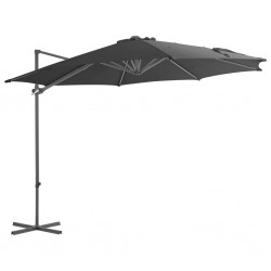 Sonata Градински чадър чупещо рамо стоманен прът 300 см антрацит - Сенници и Чадъри