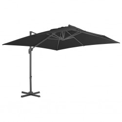 Sonata Градински чадър чупещо рамо алуминиев прът 300x300 см антрацит - Сенници и Чадъри