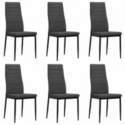 Sonata Трапезни столове, 6 бр, текстил, тъмносиви - Трапезни столове