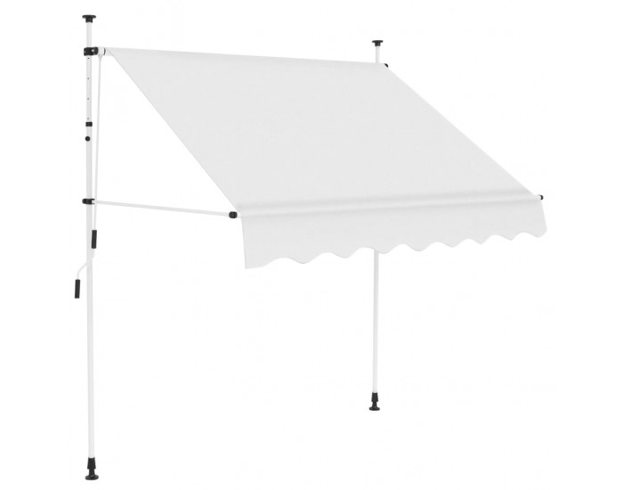 Sonata Ръчно прибиращ се сенник, 200 см, кремав -