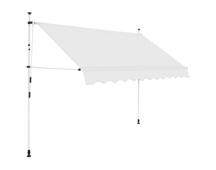 Sonata Ръчно прибиращ се сенник, 300 см, кремав -
