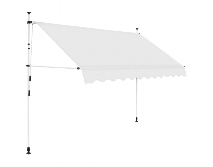 Sonata Ръчно прибиращ се сенник, 300 см, кремав -