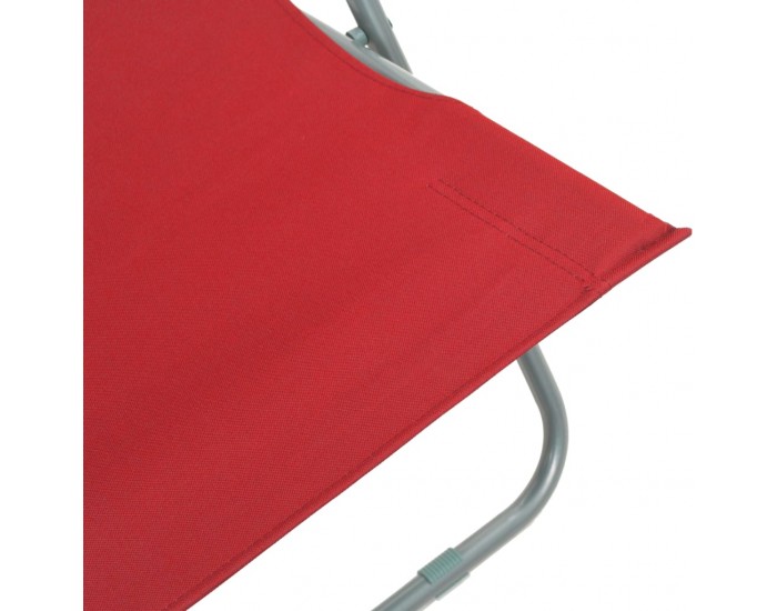 Sonata Сгъваеми плажни столове, 2 бр, стомана и оксфорд тъкан, червени -