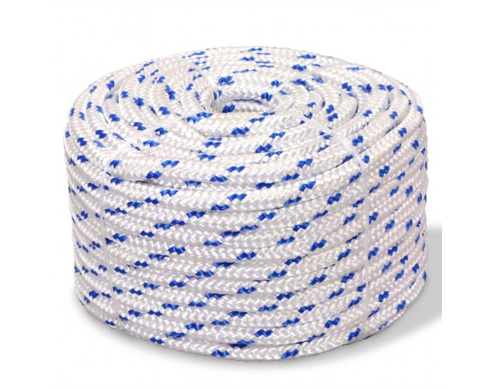 Sonata Морско въже, полипропилен, 10 мм, 250 м, бяло -