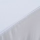 Sonata 2 бр стреч покривки за маса с драперия, 120x60,5x74 см, бели -