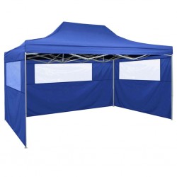 Sonata Сгъваема шатра с 3 стени, 3x4,5 м, синя - Външни съоражения