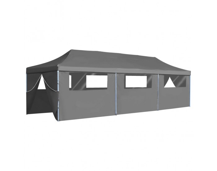 Sonata Сгъваема шатра с 8 странични стени, 3x9 м, антрацит -