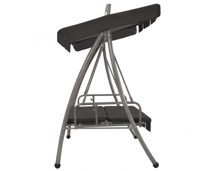 Sonata Градинска люлка с навес, антрацит, 198x120x205 см, стомана -