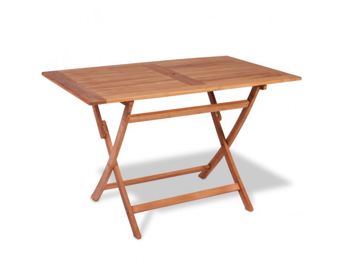 Sonata Сгъваема градинска трапезна маса, 120x70x75 см, тиково дърво -