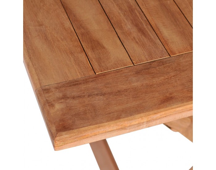 Sonata Сгъваема градинска трапезна маса, 120x70x75 см, тиково дърво -