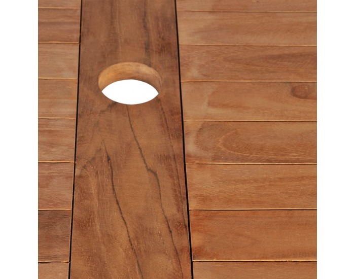 Sonata Сгъваема градинска трапезна маса, 120x70x75 см, тиково дърво -