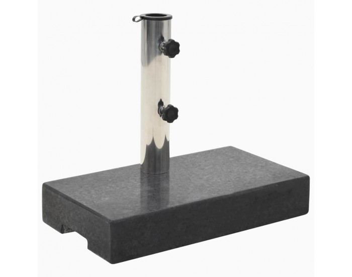 Sonata Основа за чадър, гранит, 25 кг, правоъгълна, черна -