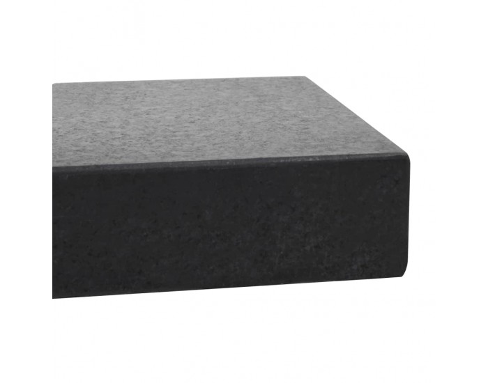 Sonata Основа за чадър, гранит, 25 кг, правоъгълна, черна -