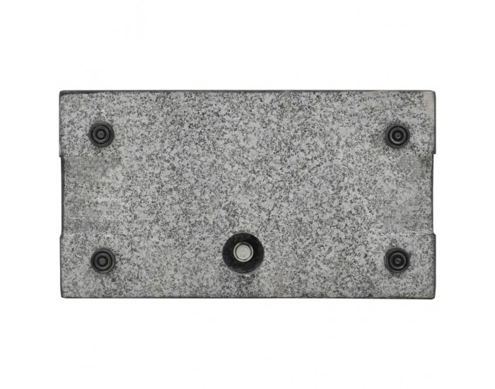 Sonata Основа за чадър, гранит, 25 кг, правоъгълна, черна -