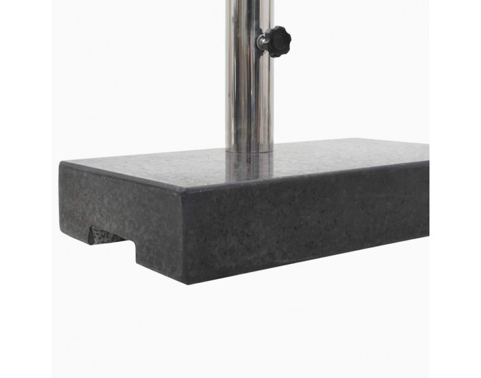 Sonata Основа за чадър, гранит, 25 кг, правоъгълна, черна -