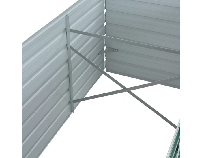 Sonata Градински плантер, поцинкована стомана, 320x80x77 см, зелен -