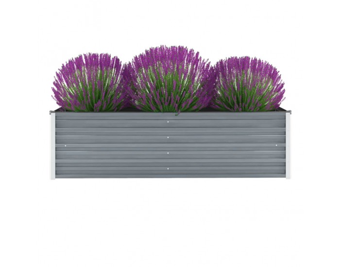 Sonata Градински плантер, поцинкована стомана, 160x40x45 см, сив -