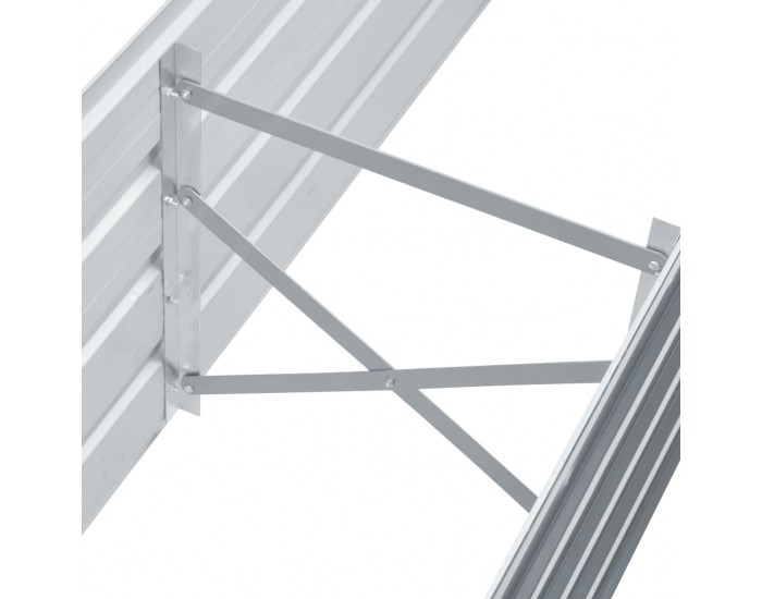 Sonata Градински плантер, поцинкована стомана, 160x40x45 см, сив -