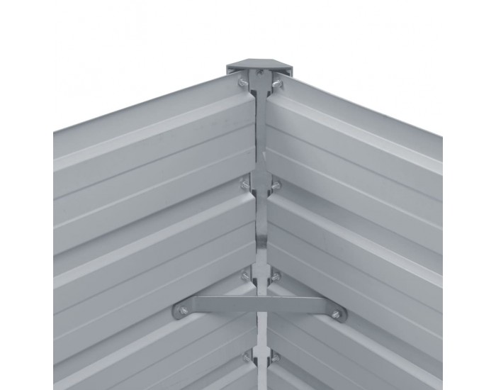 Sonata Градински плантер, поцинкована стомана, 100x40x77 см, сив -