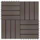 Sonata 11 бр декинг плочки, WPC, 30x30 см, 1 кв.м., тъмнокафяви - Sonata 11 бр декинг плочки, WPC, 30x30 см, 1 кв.м., тъмнокафяви -