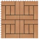 Sonata 11 бр декинг плочки, WPC, 30x30 см, 1 кв.м., цвят тик - Sonata 11 бр декинг плочки, WPC, 30x30 см, 1 кв.м., цвят тик -