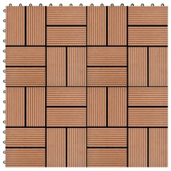 Sonata 11 бр декинг плочки, WPC, 30x30 см, 1 кв.м., кафяви - Сравняване на продукти