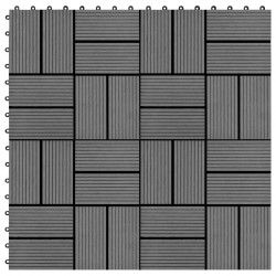 Sonata 11 бр декинг плочки, WPC, 30x30 см, 1 кв.м., сиви - Сравняване на продукти