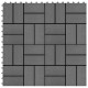Sonata 11 бр декинг плочки, WPC, 30x30 см, 1 кв.м., сиви - Sonata 11 бр декинг плочки, WPC, 30x30 см, 1 кв.м., сиви -