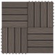 Sonata WPC декинг плочки релефни, 11 бр, 30x30 см 1 кв.м. тъмнокафяви - Sonata WPC декинг плочки релефни, 11 бр, 30x30 см 1 кв.м. тъмнокафяви -