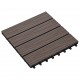 Sonata WPC декинг плочки релефни, 11 бр, 30x30 см 1 кв.м. тъмнокафяви - Sonata WPC декинг плочки релефни, 11 бр, 30x30 см 1 кв.м. тъмнокафяви -