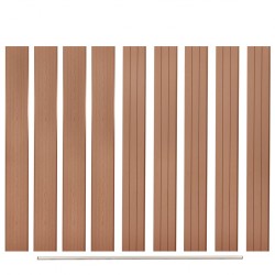 Sonata Резервни WPC дъски за ограда, 9 бр, 170 см, кафяви - Градина