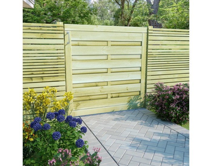 Sonata Градинска порта, FSC импрегниран бор, 100x100 см, зелена -