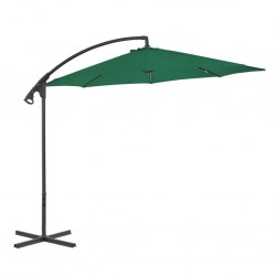 Sonata Градински чадър, чупещо рамо и стоманен прът, 300 см, зелен - Сенници и Чадъри