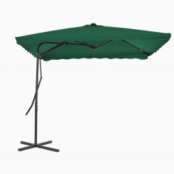 Sonata Градински чадър със стоманен прът, 250x250 см, зелен - Градина