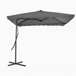Sonata Градински чадър със стоманен прът, 250x250 см, антрацит - Градина