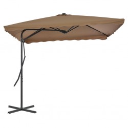 Sonata Градински чадър със стоманен прът, 250x250 см, таупе - Градина
