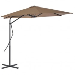 Sonata Градински чадър със стоманен прът, 300 см, таупе - Градина