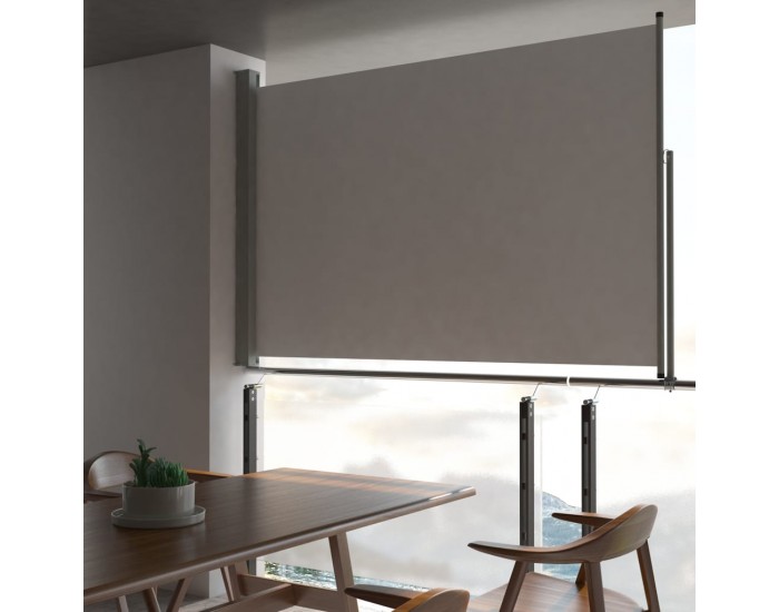 Sonata Прибираща се странична тента, 160х300 см, сива -