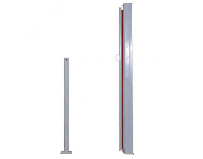 Sonata Прибираща се странична тента, 120х300 см, червена -