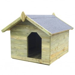 Sonata Градинска кучешка колиба, отваряем покрив, импрегниран FSC бор - Домашни любимци