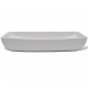 Sonata Мивка за баня със смесител, керамична, правоъгълна, бяла -
